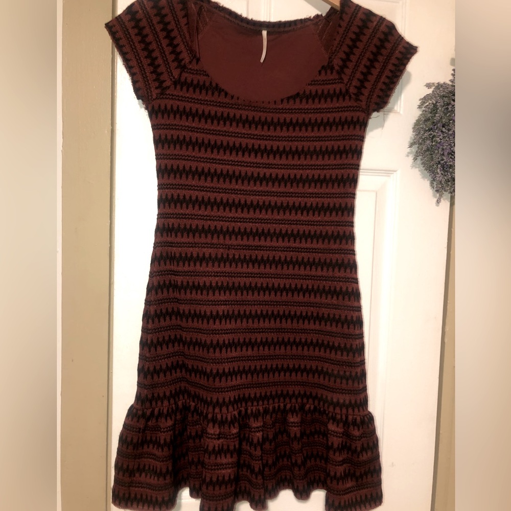 Free people dress Aztec style mini dress; great for a night out